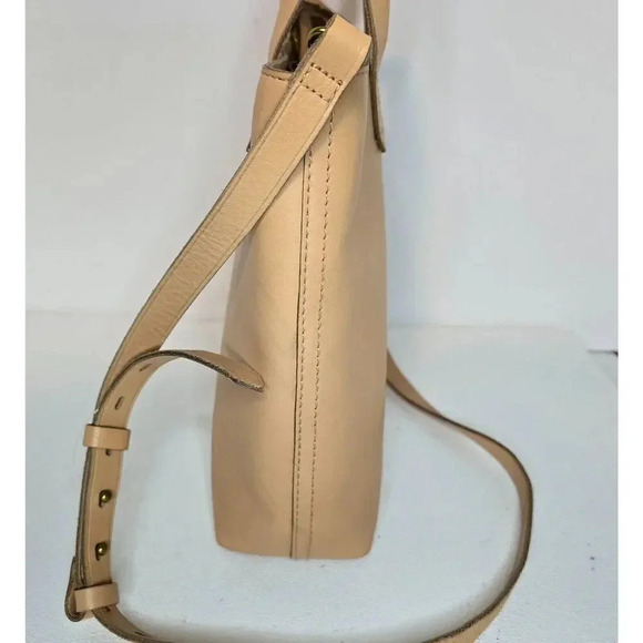 MADEWELL Transport Leather Tote Crossbody SMALL Bag Natural Monogram - Picture 5 of 12